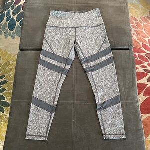 Zella Gray Leggings with Striped Detail